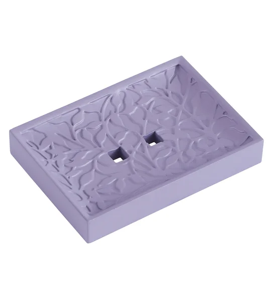 Alvina Soap Dish Polyresin Soap Dish Purple