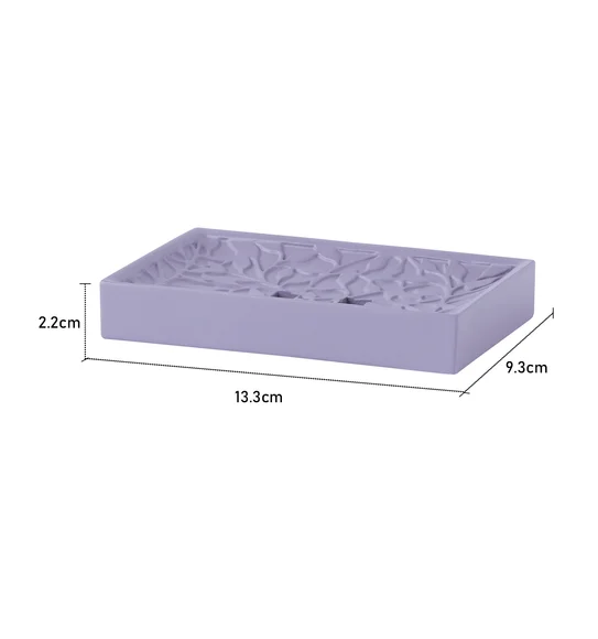 Alvina Soap Dish Polyresin Soap Dish Purple