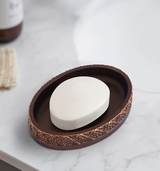 Alvina Soap Dish Polyresin Soap Dish D.Brown