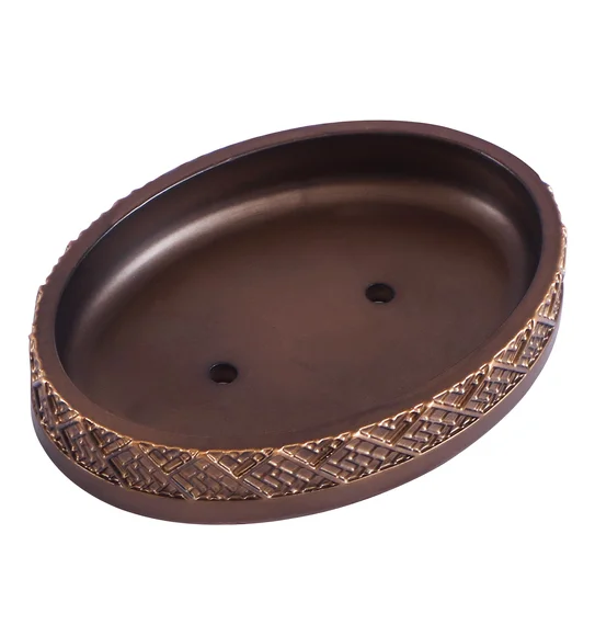 Alvina Soap Dish Polyresin Soap Dish D.Brown