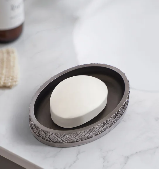 Alvina Soap Dish Polyresin Soap Dish Dark Grey
