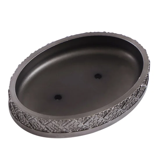 Alvina Soap Dish Polyresin Soap Dish Dark Grey
