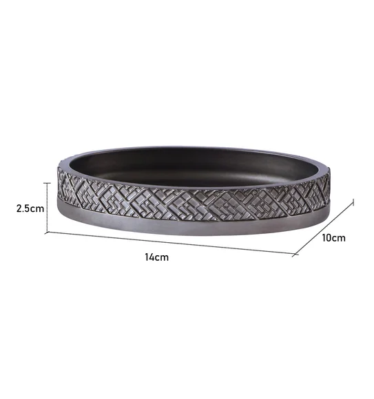 Alvina Soap Dish Polyresin Soap Dish Dark Grey