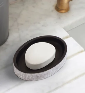 Alvina Soap Dish Polyresin Soap Dish Taupe