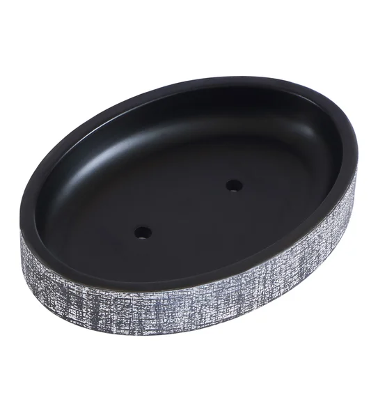 Alvina Soap Dish Polyresin Soap Dish Charcoal