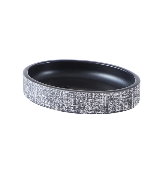 Alvina Soap Dish Polyresin Soap Dish Charcoal