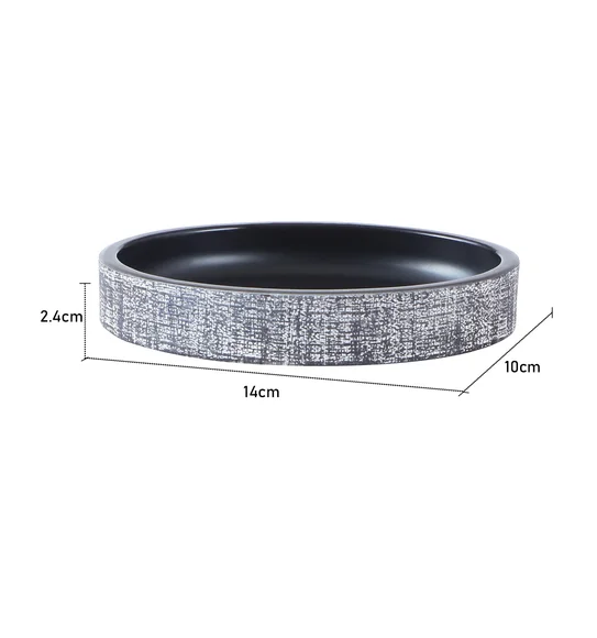 Alvina Soap Dish Polyresin Soap Dish Charcoal
