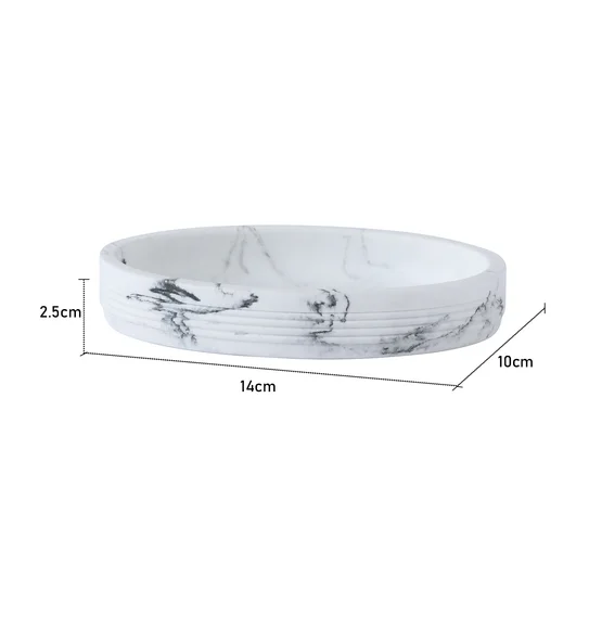 Alvina Soap Dish Polyresin Soap Dish Marble