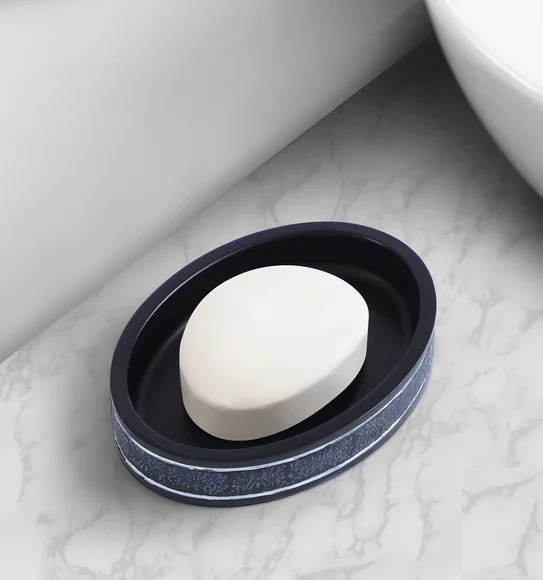 Alvina Soap Dish Polyresin Soap Dish D.Grey