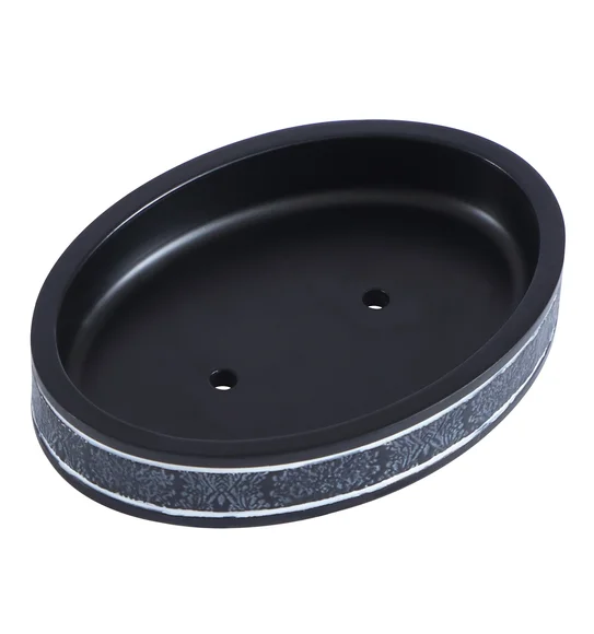 Alvina Soap Dish Polyresin Soap Dish D.Grey