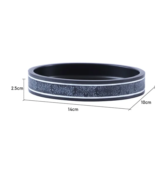Alvina Soap Dish Polyresin Soap Dish D.Grey