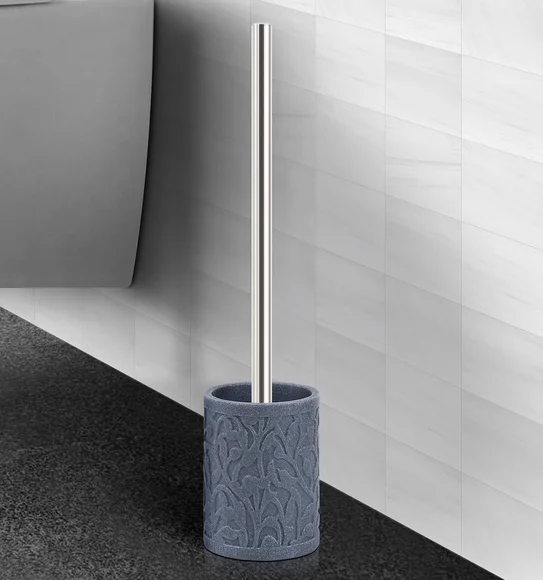 Alvina Polyresin Toiletbrush Holder L Grey