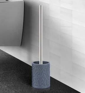 Alvina Polyresin Toiletbrush Holder L Grey