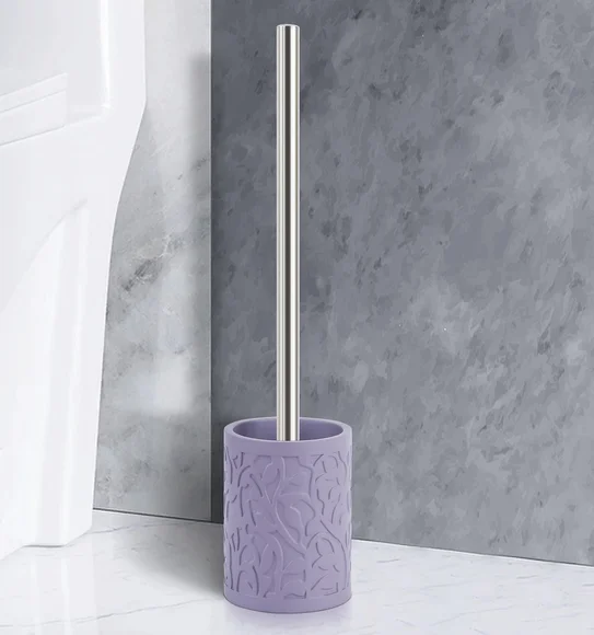 Alvina Polyresin Toiletbrush Holder Purple