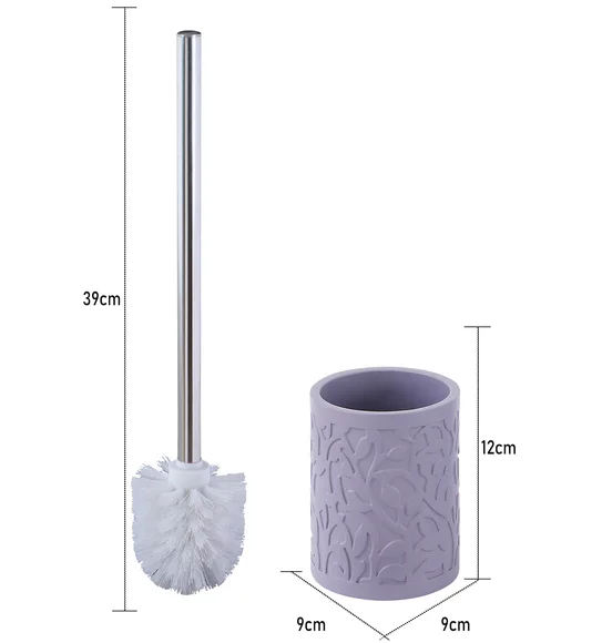 Alvina Polyresin Toiletbrush Holder Purple