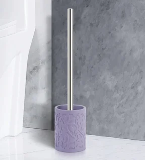 Alvina Polyresin Toiletbrush Holder Purple
