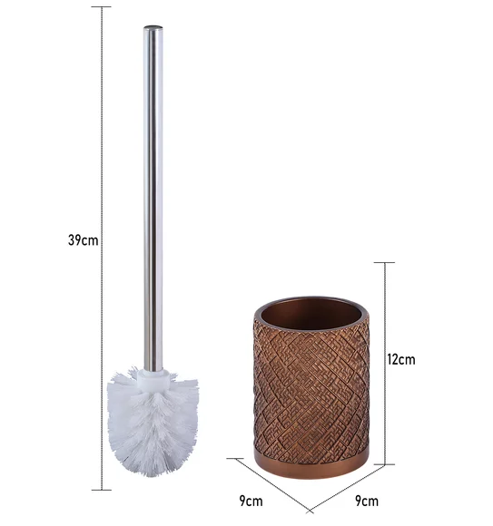 Alvina Polyresin Toiletbrush Holder D Brown