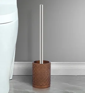 Alvina Polyresin Toiletbrush Holder D Brown