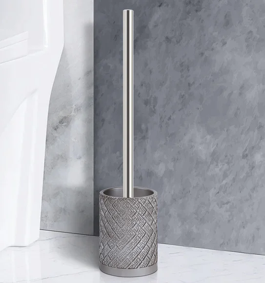 Alvina Polyresin Toiletbrush Holder Dark Grey