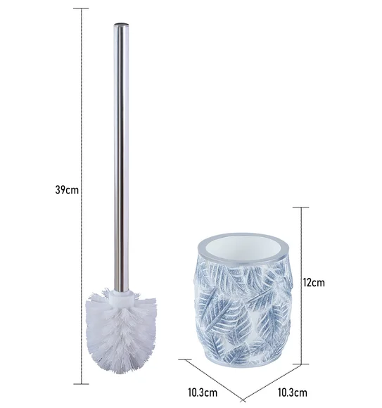 Alvina Polyresin Toiletbrush Holder Grey
