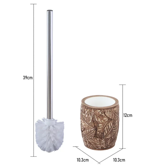 Alvina Polyresin Toiletbrush Holder Chocolate Brown