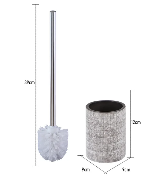 Alvina Polyresin Toiletbrush Holder Taupe
