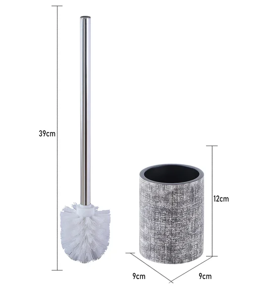 Alvina Polyresin Toiletbrush Holder Charcoal