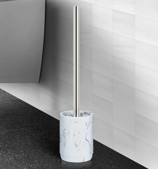 Alvina Polyresin Toiletbrush Holder Marble