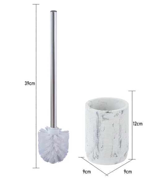 Alvina Polyresin Toiletbrush Holder Marble