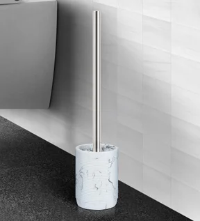 Alvina Polyresin Toiletbrush Holder Marble