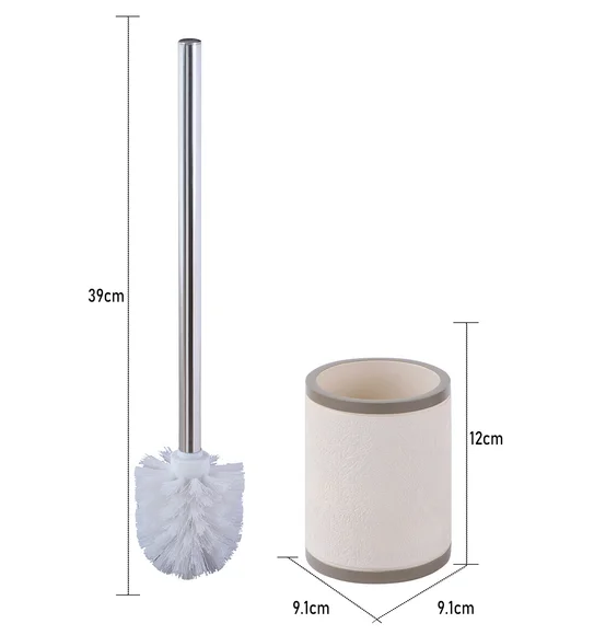 Alvina Polyresin Toiletbrush Holder M.Beige