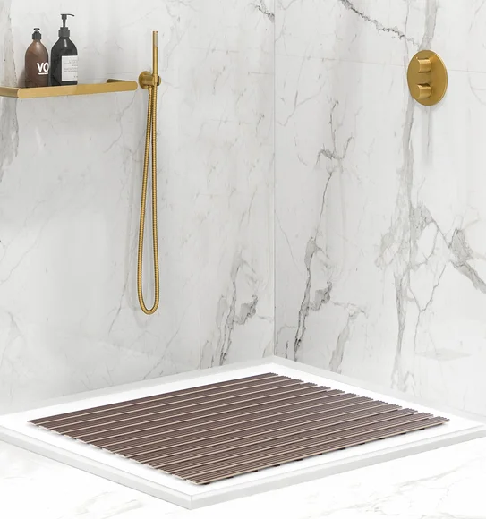 Fredy PVC Shower Mat Beige