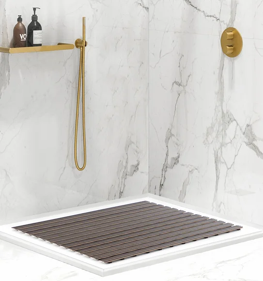 Fredy PVC Shower Mat Brown