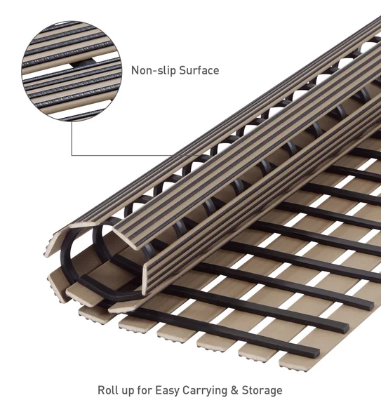 Fredy PVC Shower Mat Brown