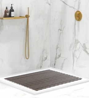 Fredy PVC Shower Mat Brown