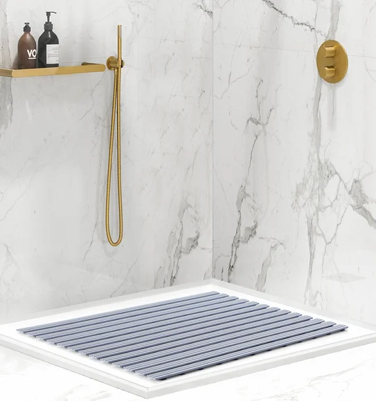 Fredy PVC Shower Mat Light Grey