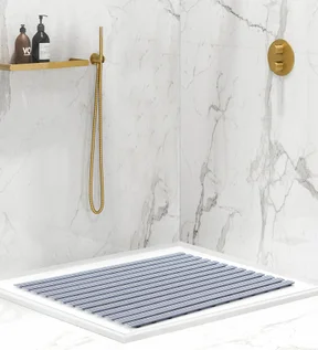 Fredy PVC Shower Mat Light Grey