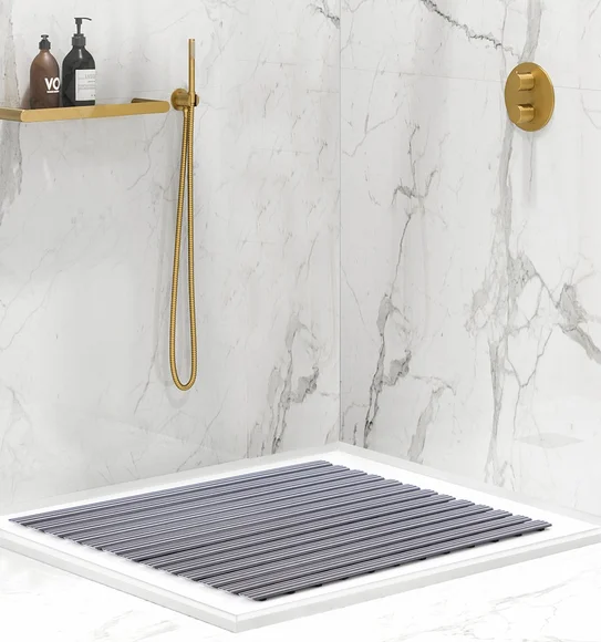 Fredy PVC Shower Mat Grey