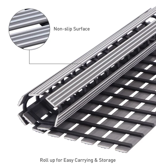 Fredy PVC Shower Mat Grey