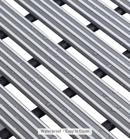 Fredy PVC Shower Mat Grey
