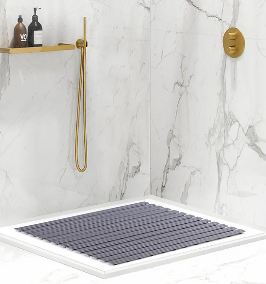 Fredy PVC Shower Mat Charcoal