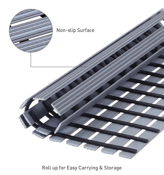 Fredy PVC Shower Mat Charcoal