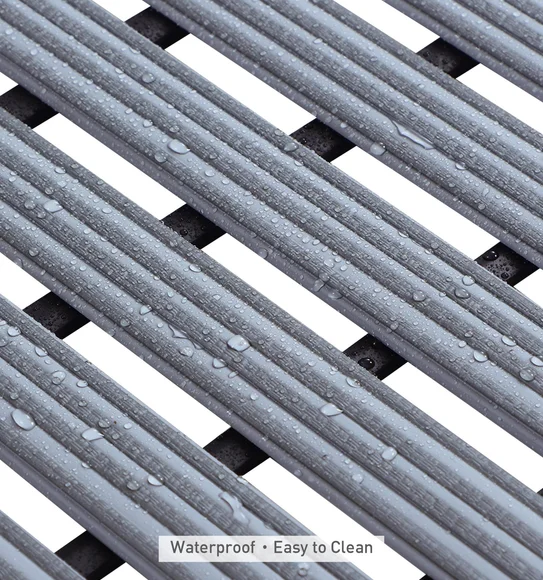 Fredy PVC Shower Mat Charcoal