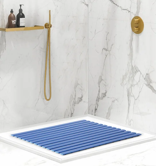 Fredy PVC Shower Mat Blue