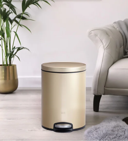 EKO 9115 Artistic Soft Close Fingerprint Resistant Step Bin Champagne Gold