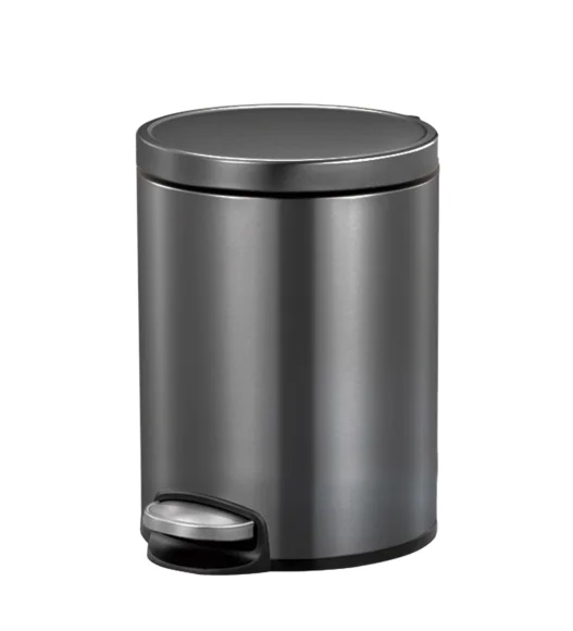 EKO 9115 Artistic Soft Close Fingerprint Resistant Step Bin Black Steel