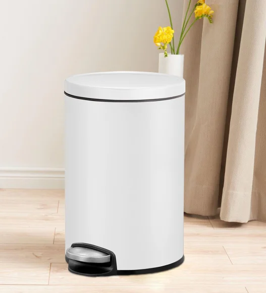 EKO 9115 Artistic Soft Close Fingerprint Resistant Step Bin White