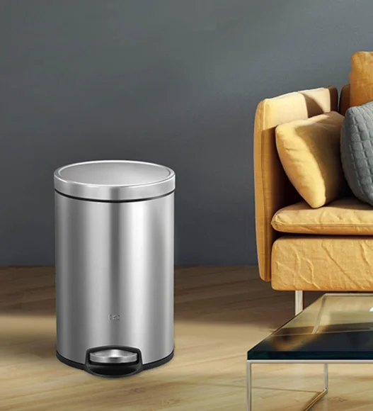EKO 9115 Artistic Soft Close Fingerprint Resistant Step Bin Metallic