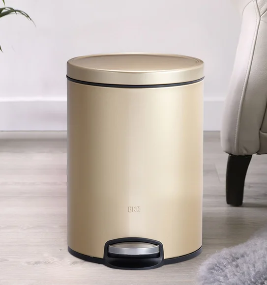 EKO 9115 Artistic Soft Close Fingerprint Resistant Step Bin Champagne Gold