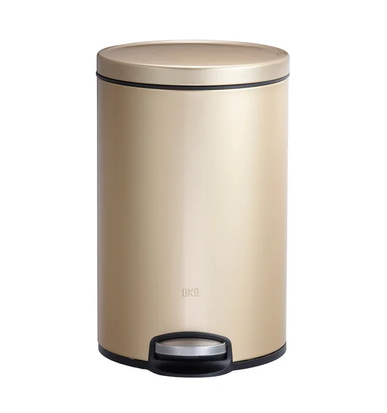 EKO 9115 Artistic Soft Close Fingerprint Resistant Step Bin Champagne Gold